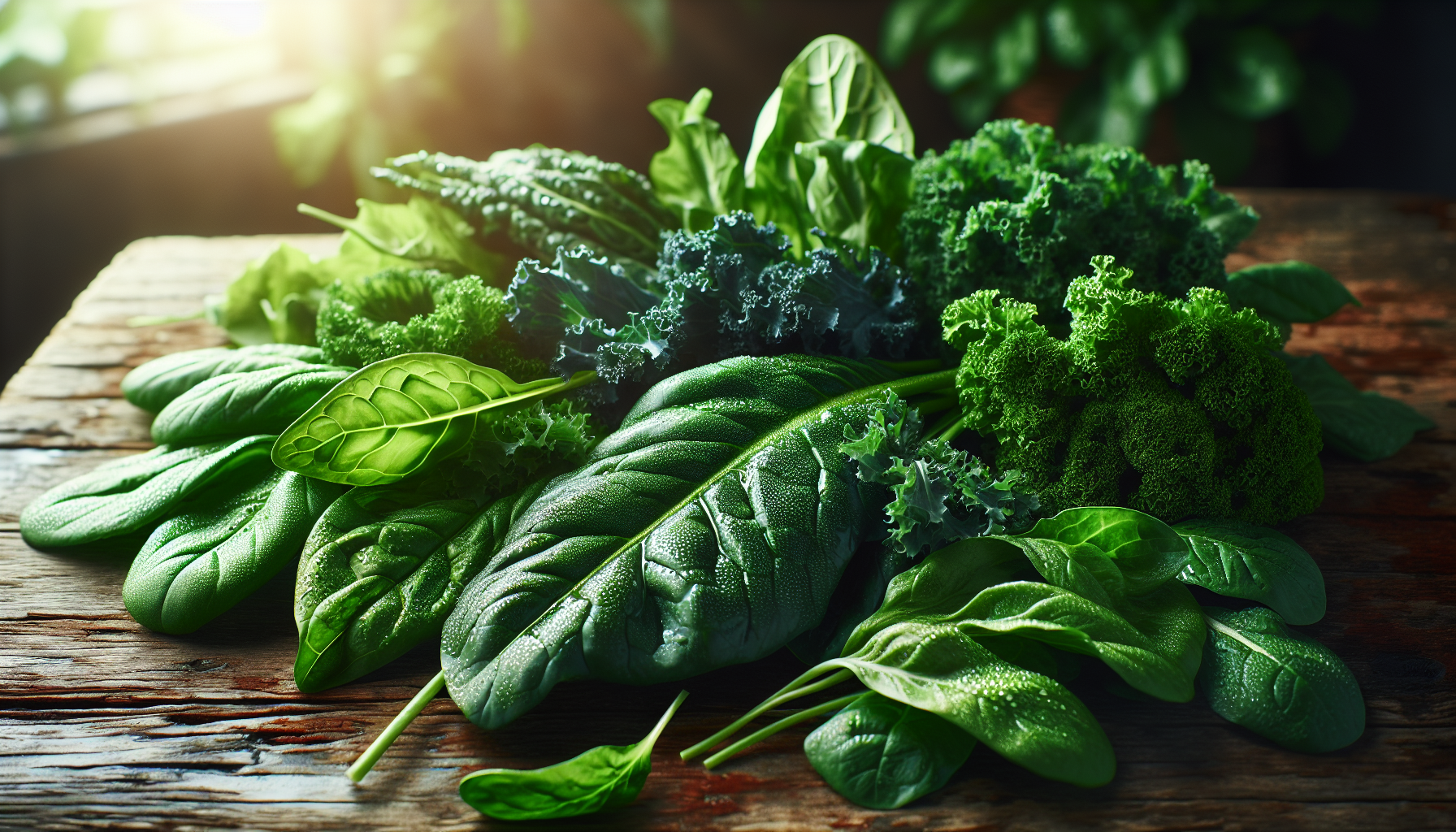 Photo of leafy green vegetables foods that boost serotonin