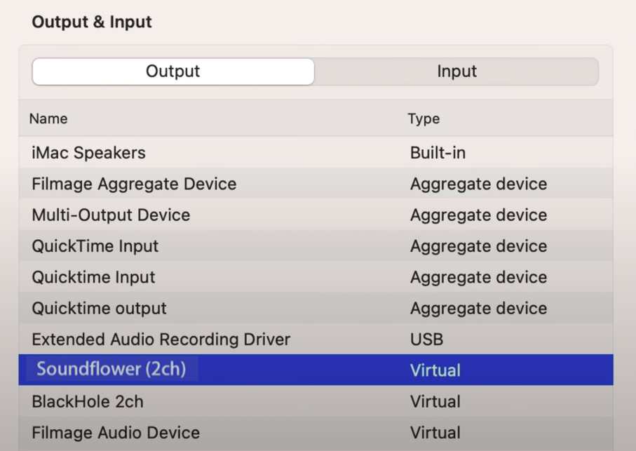 Using Soundflower on Mac