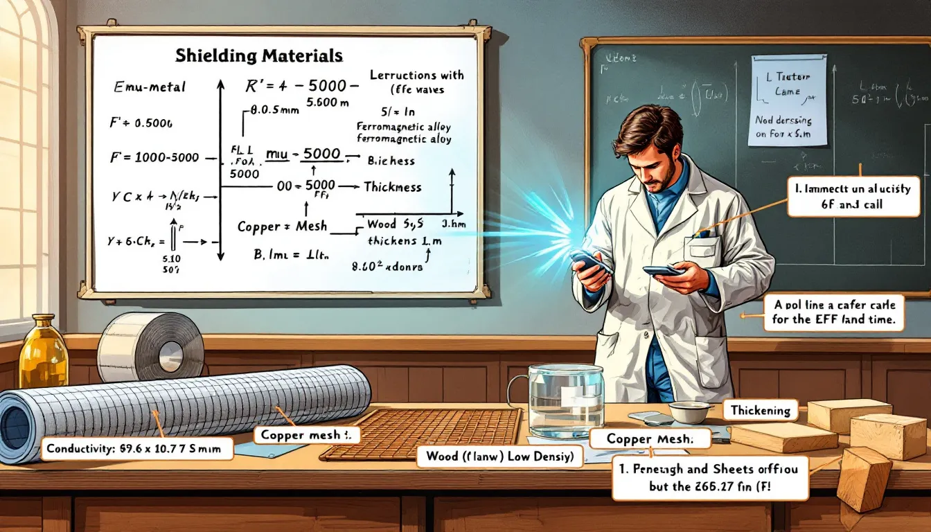 An image showing shielding materials used to reduce EMF exposure.