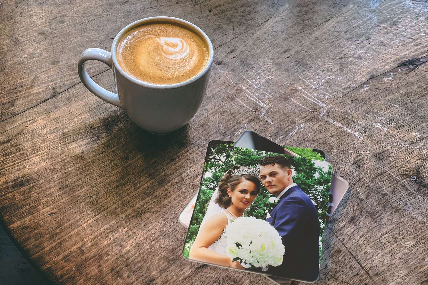 Custom Wedding Coasters (makemycanvas.in)