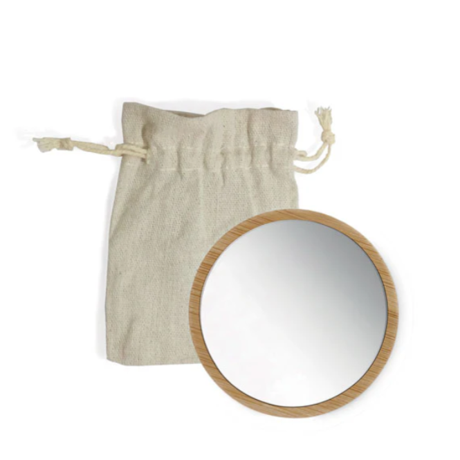 Bamboo pocket mirror - gifts for her - description