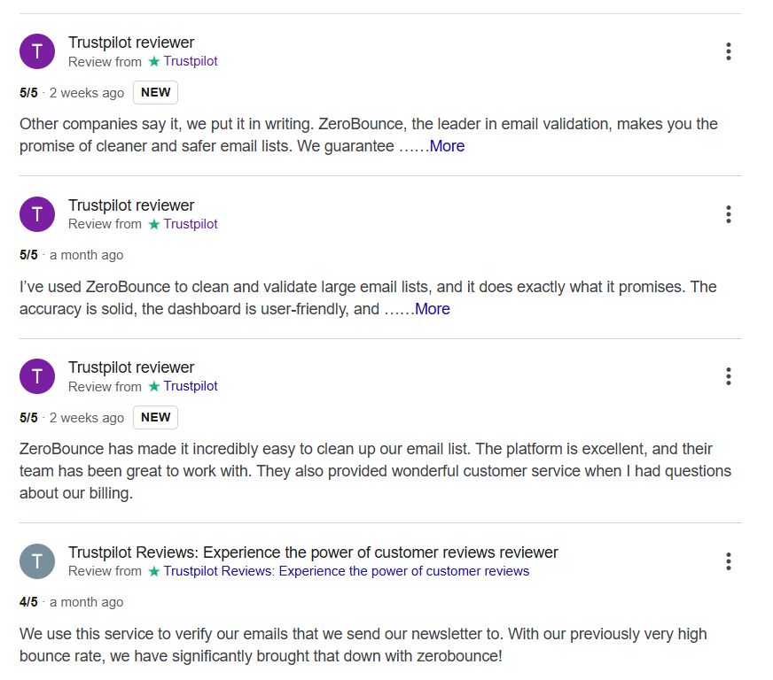 ZeroBounce Benutzerbewertungen