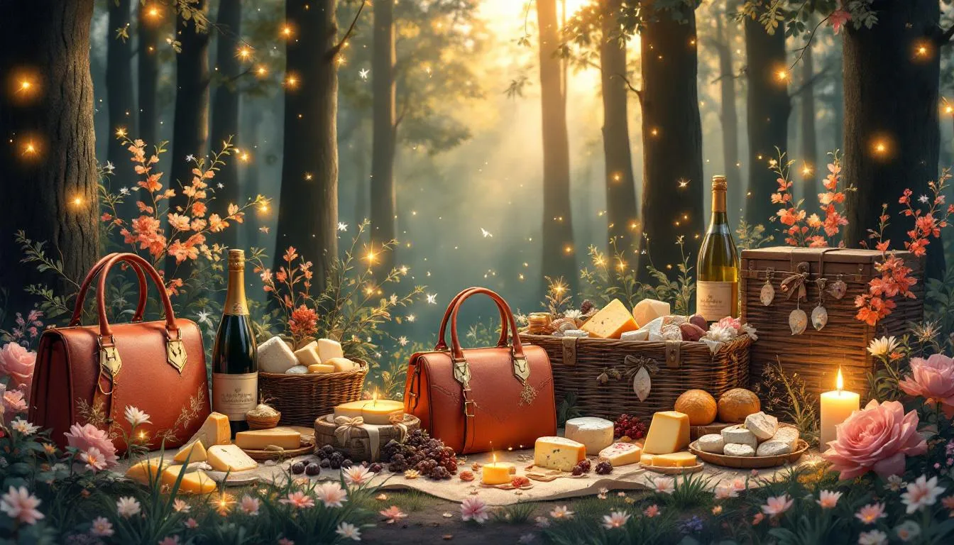 Luxury gifts for ultimate indulgence, including designer handbags and gourmet food hampers.