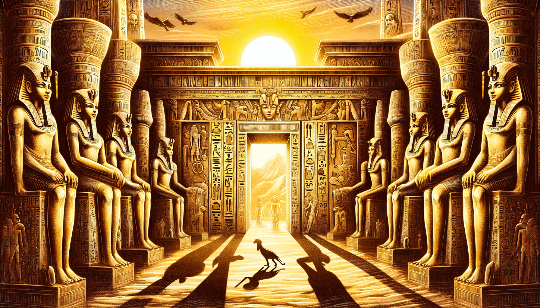 L'Égypte Ancienne vous Appelle : illustration d'un temple égyptien