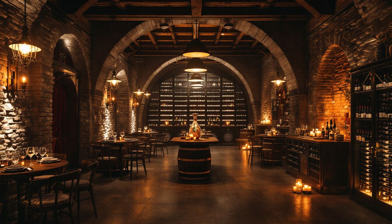 Comparison of modern and traditional wine cellar designs.