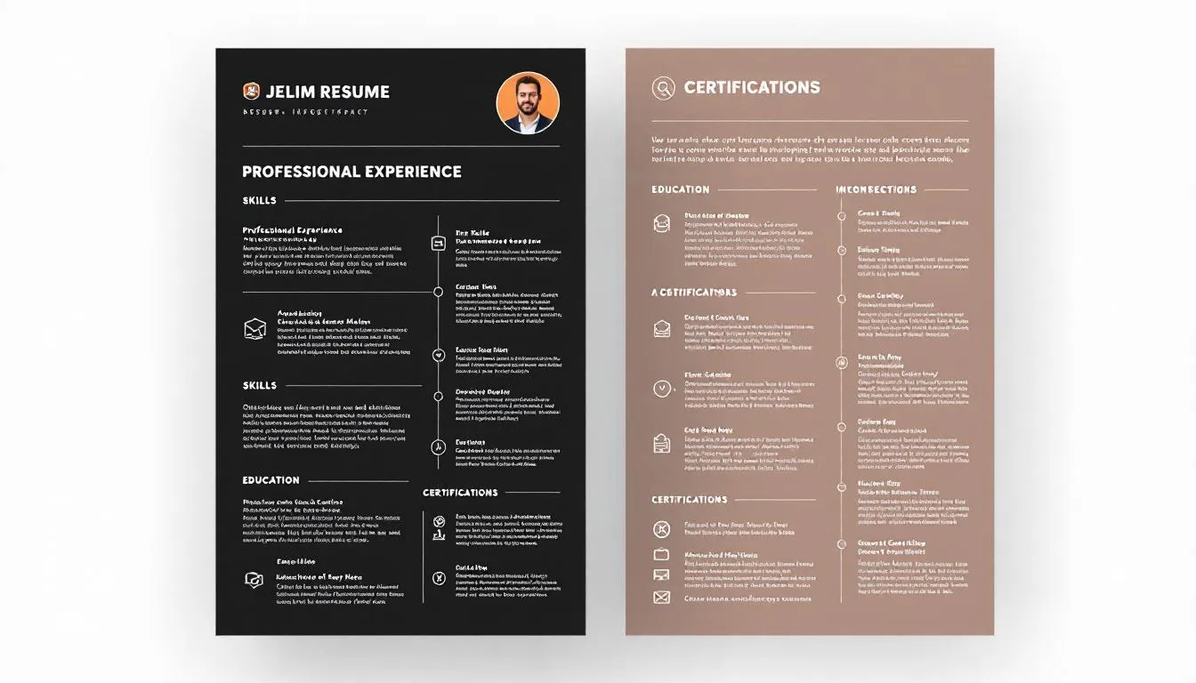 A strong resume layout with key sections highlighted.