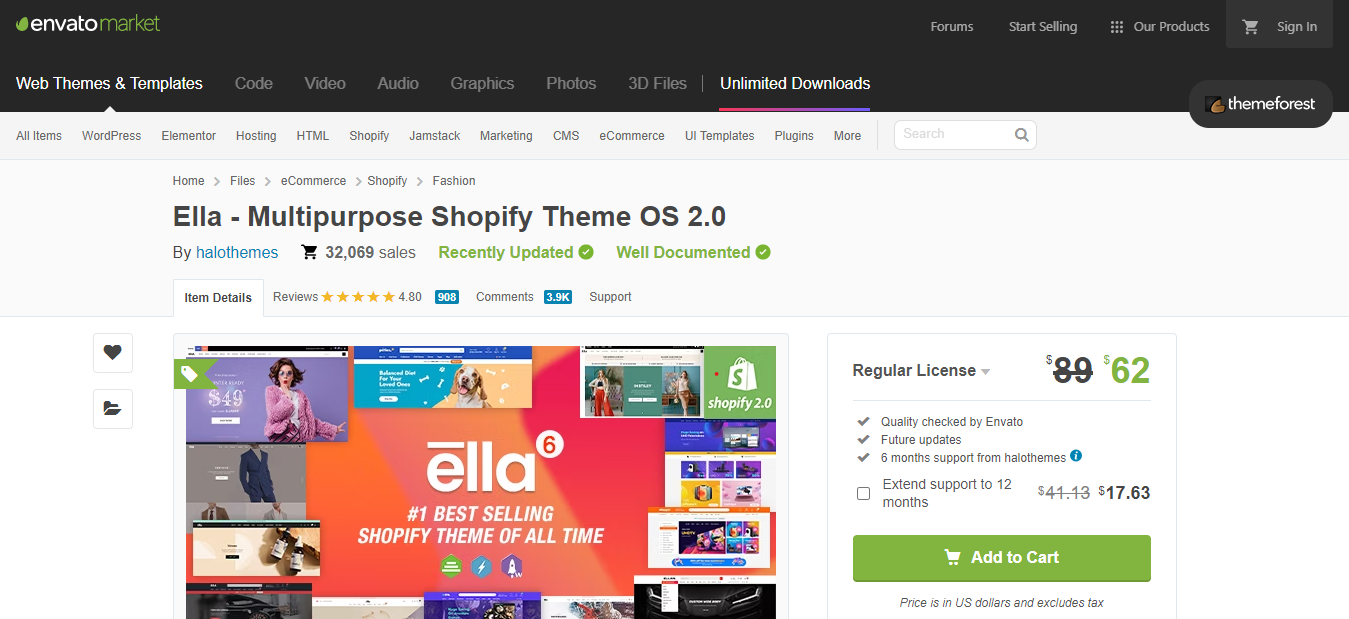 Third party shopify theme with high resolution images