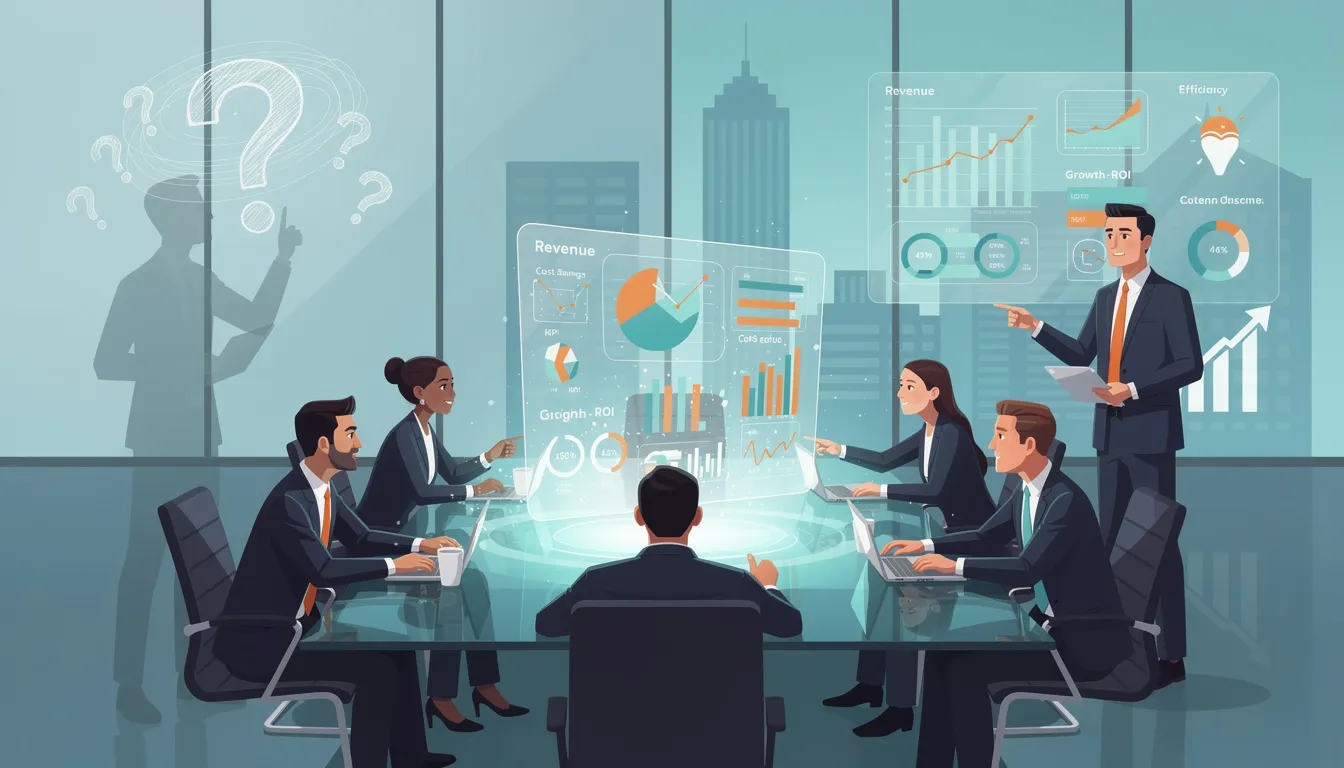 The image illustrates the key benefits of business intelligence, highlighting how business intelligence tools enable organizations to make informed business decisions based on data analysis. It emphasizes the importance of transforming raw data into actionable insights, enhancing business performance and strategy through data-driven insights and analytics tools.
