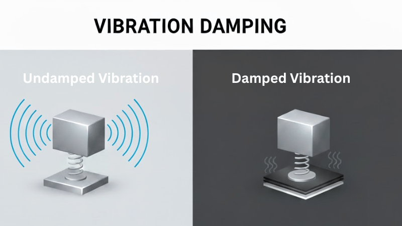 undamped vibration vs. damped vibration