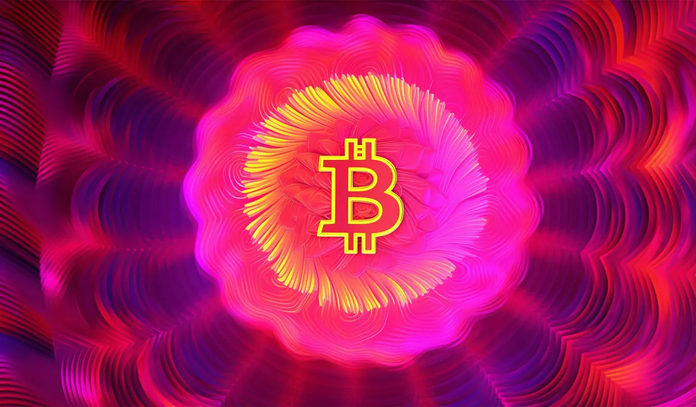 Luminous Bitcoin illustration 