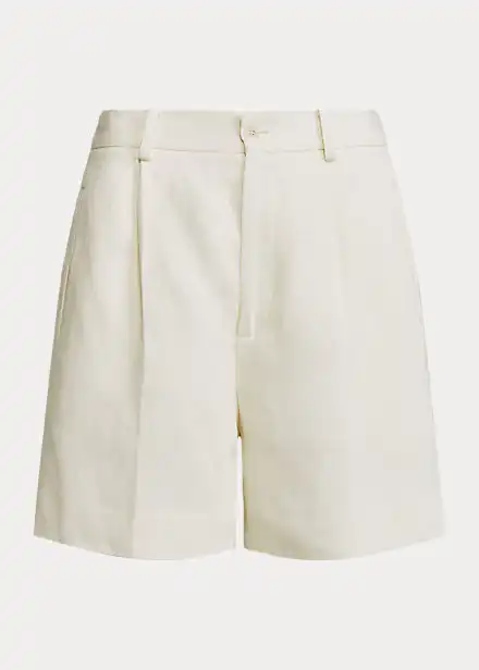 Among-all-women's-linen-shorts-Ralph-Lauren-Tracy-Pleated-Linen-Short-are-the-best-walking-shorts-in-the-United-Kingdom