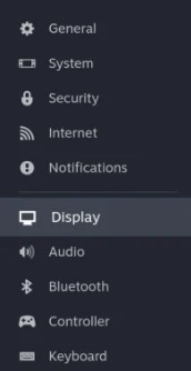 Select Display tab