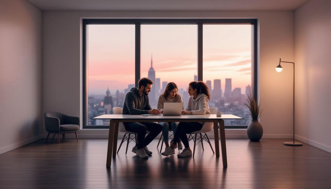 A family discussing their digital estate plan.