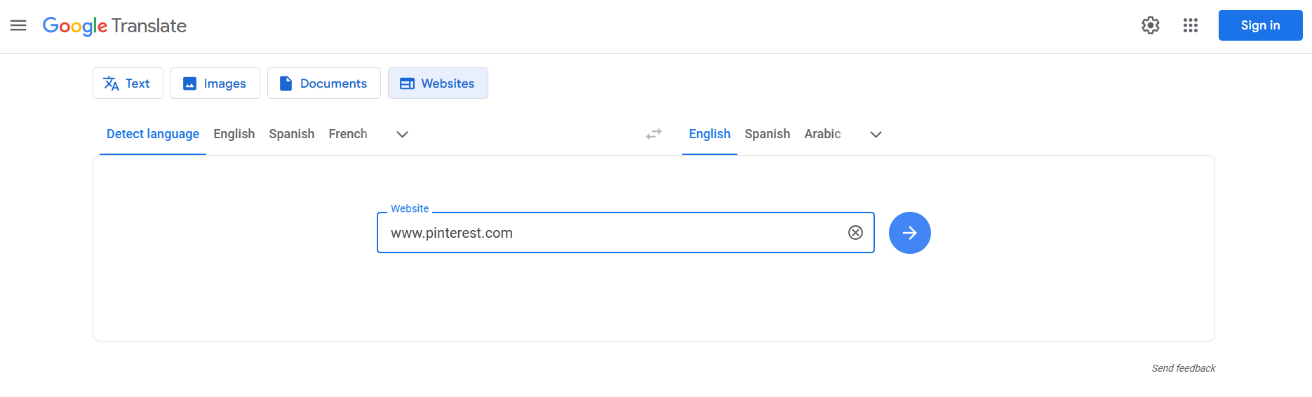 Using Google Translate as Proxy for accessing Pinterest Unblocked
