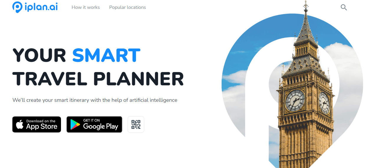 AI Travel Tool - iplan.ai Website