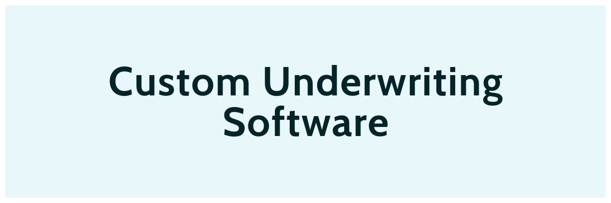 Underwriting insurance software development