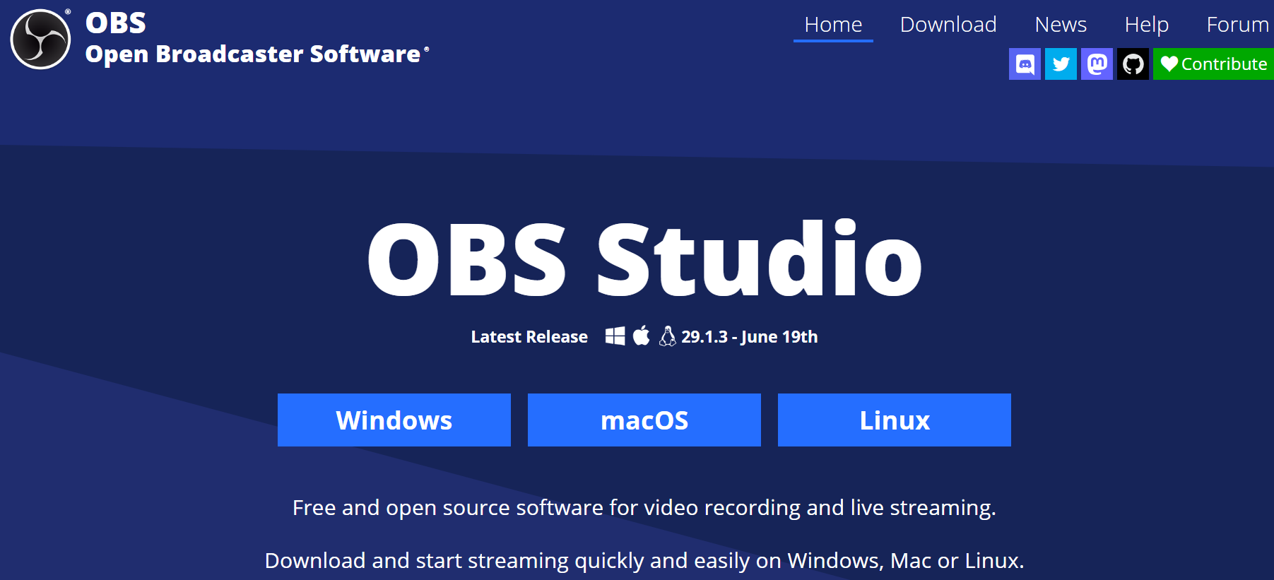 OBS Studio (Open Broadcaster Software)