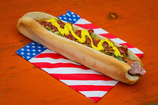 hot dog, sausage, fast food