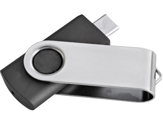 A visual representation of increasing storage capacities in flash drives.