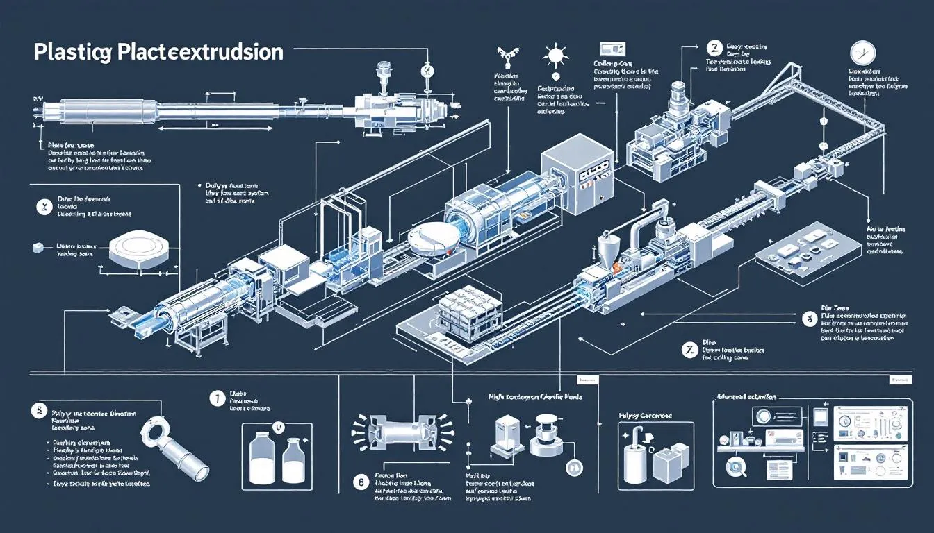 A graphic depicting the selection process for choosing the right plastic extrusion manufacturer.