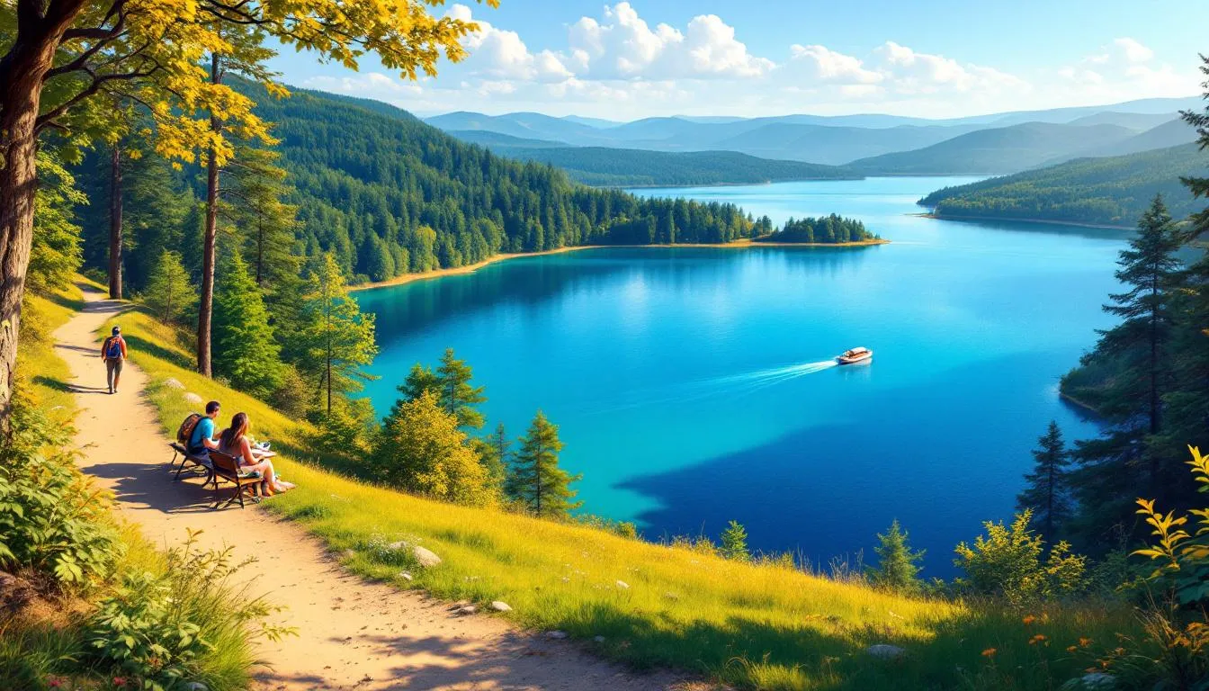A scenic view of the pristine lakes in the Finger Lakes region, showcasing the beauty of outdoor adventures.