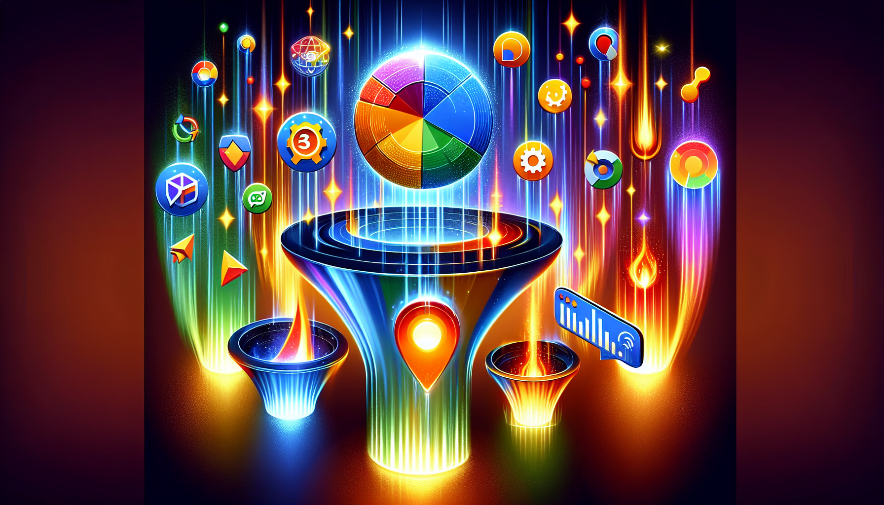 Illustration von Datenanalyse-Tools wie Google Analytics und Hotjar zur Unterstützung der Conversion Optimierung
