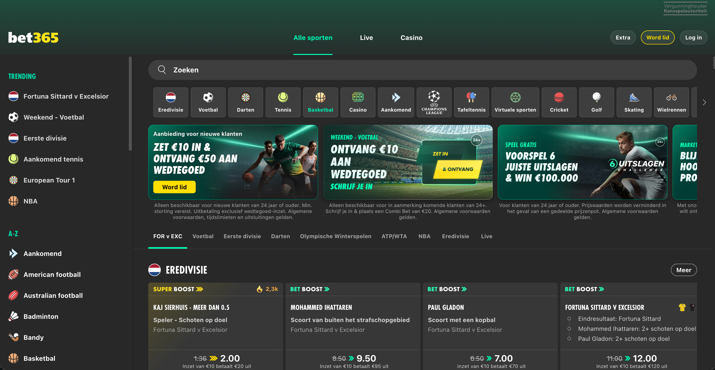 Bet365 sportsbook en online casino met Nederlandse vergunning als legale aanbieder voor online gokken in Nederland