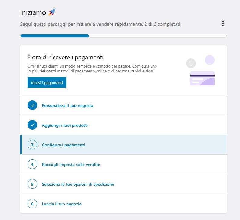 Configurazione dei metodi di pagamento