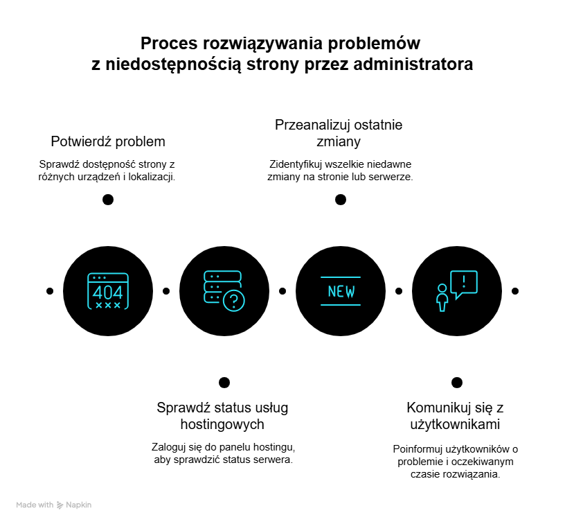 Co może zrobić administrator strony, gdy użytkownicy zgłaszają, że jego witryna jest nieosiągalna?
