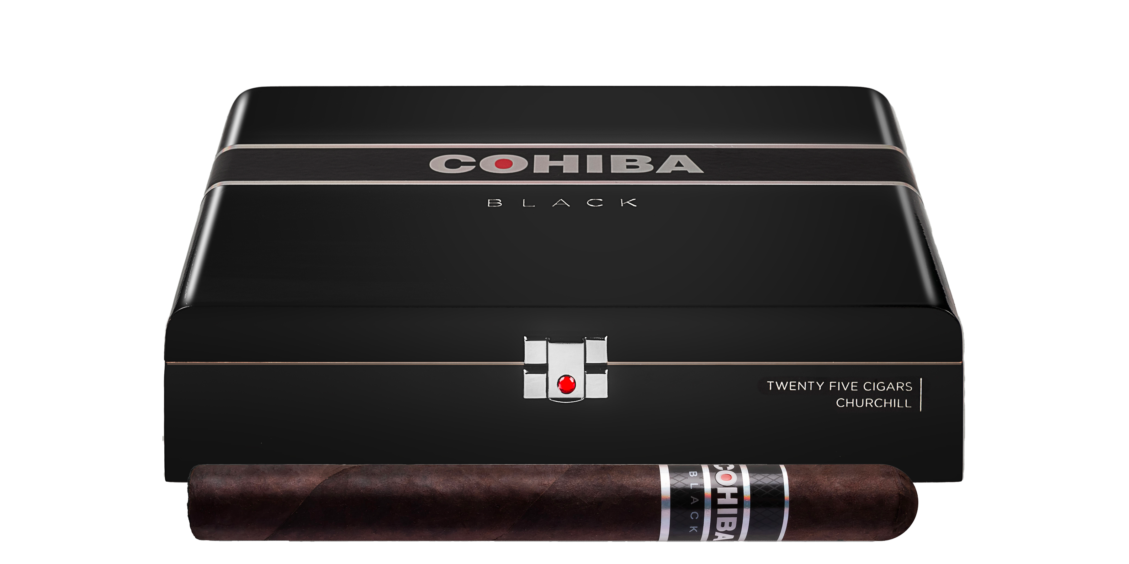 A picture of Cohiba Black cigars in a box