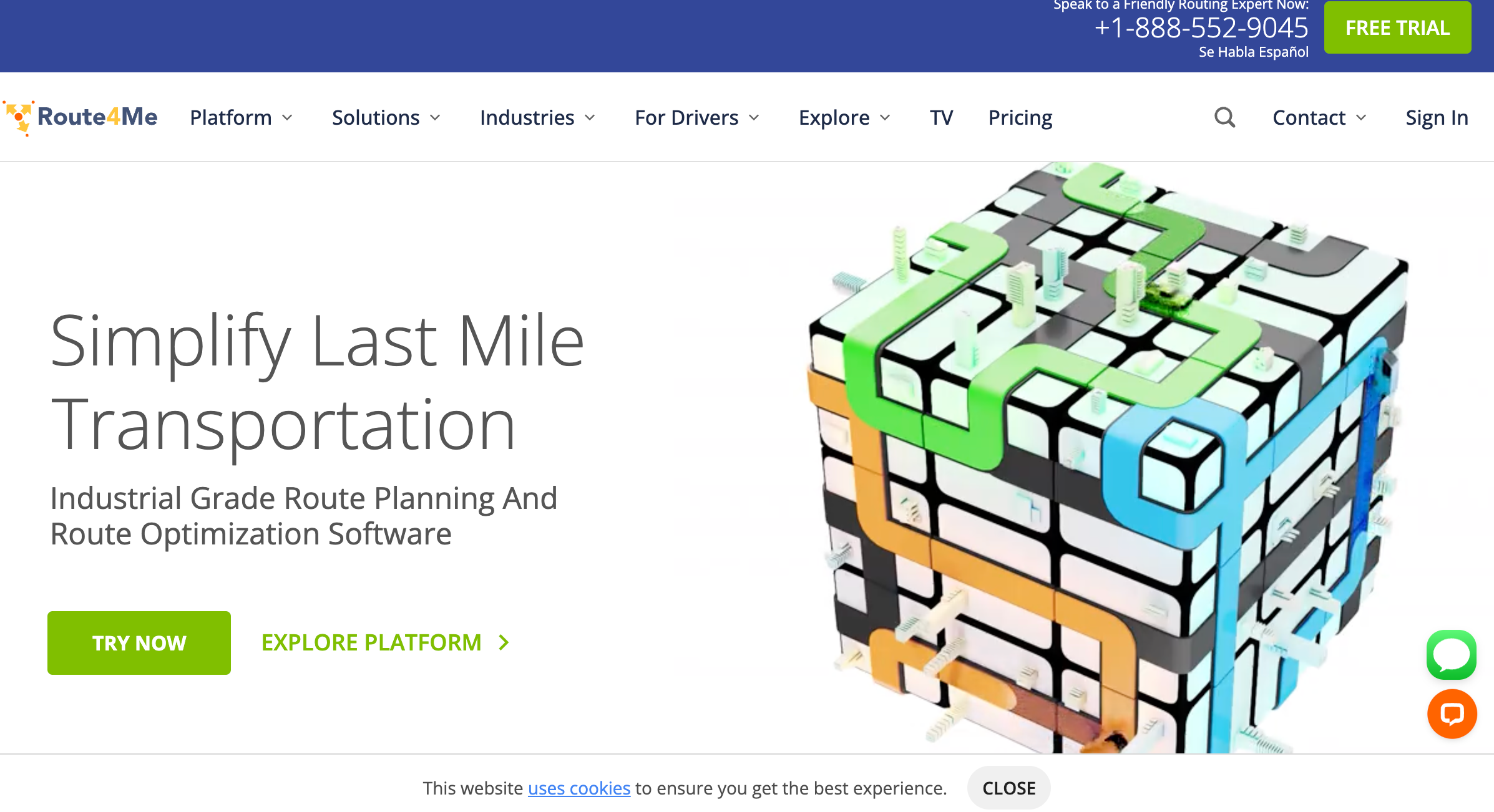 Homepage highlighting routing flexibility and plugin support