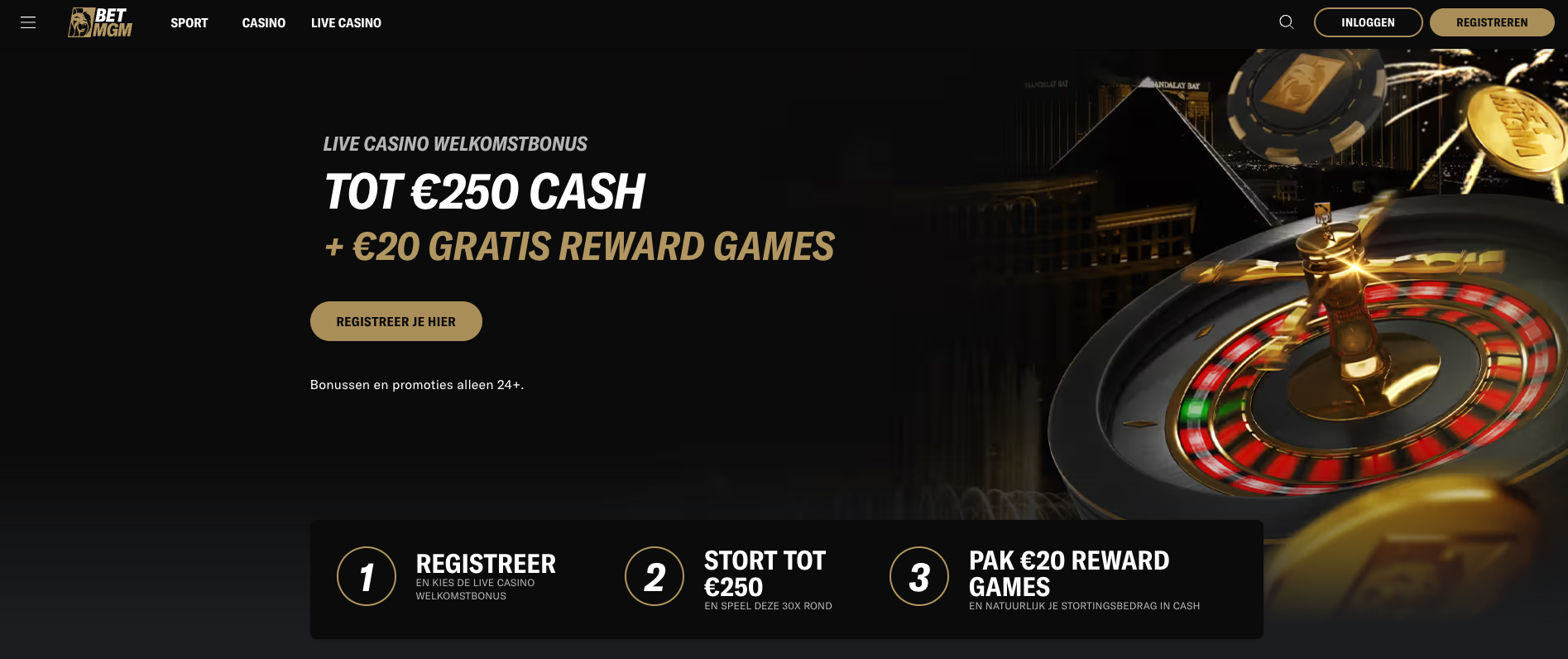 Live casino welkomstbonus BetMGM