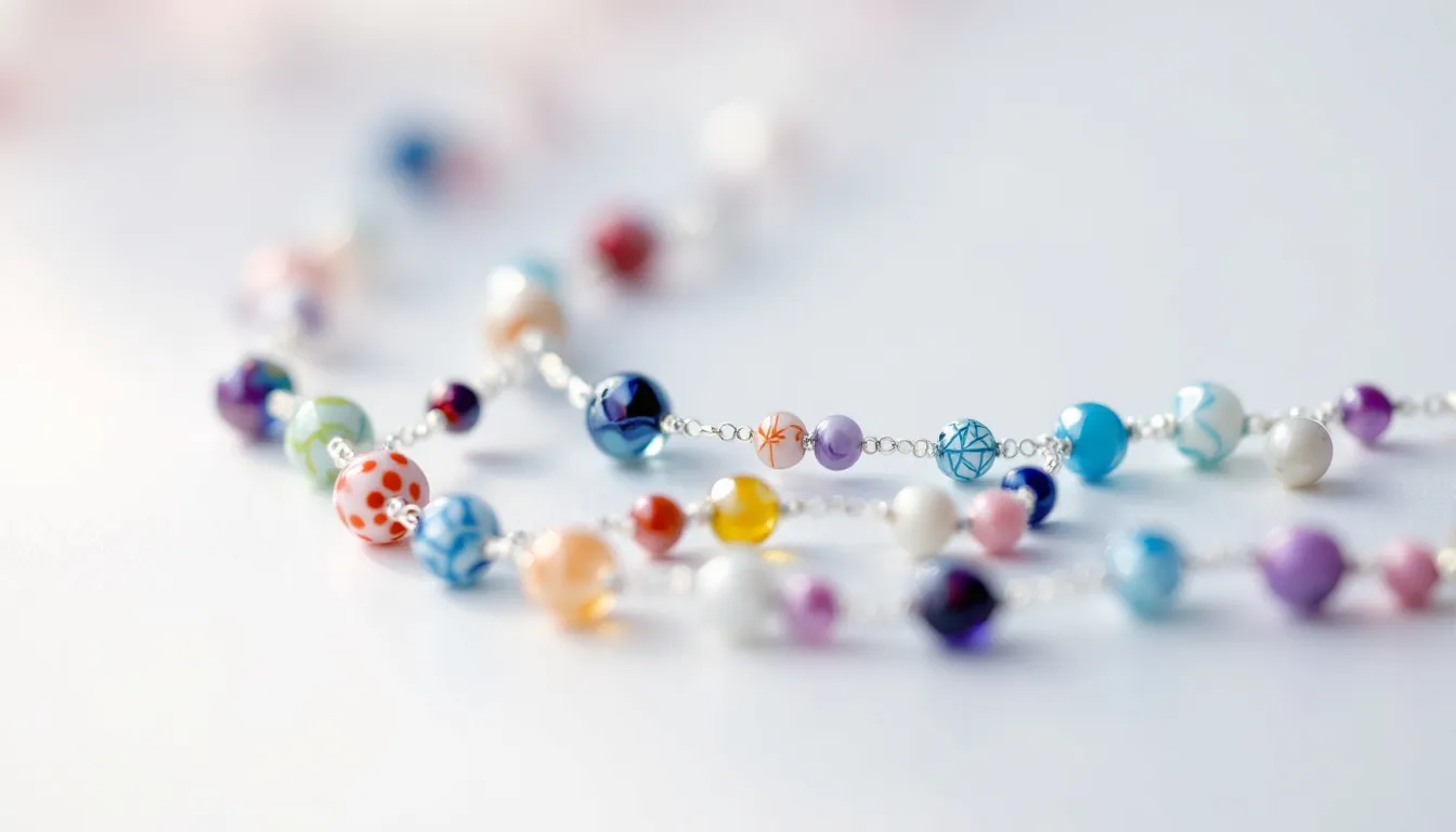 The image shows a beautifully arranged display of Charisma bead jewelry, perfect for gifting on special occasions like birthdays. The vibrant colors and smooth textures of the beads highlight their appeal, making them a great choice for anyone looking to purchase a thoughtful item for loved ones.