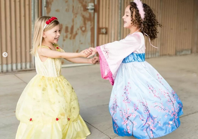 Little Adventures verkleedjurken Belle prinsessenjurken Mulan Chinese Oosterse prinsessenjurken kind spelen speelgoed 