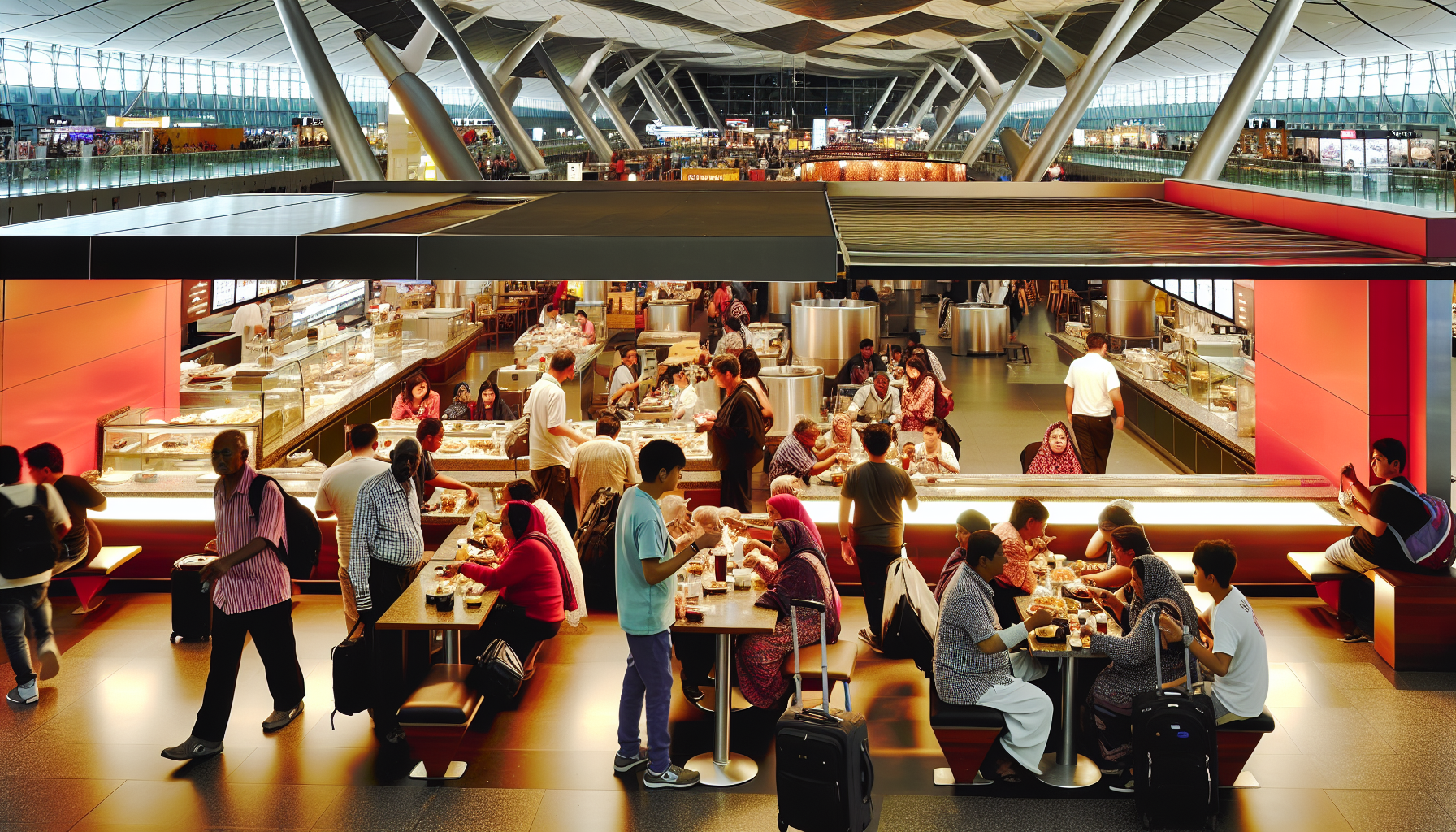 Dining area at LaGuardia Terminal B