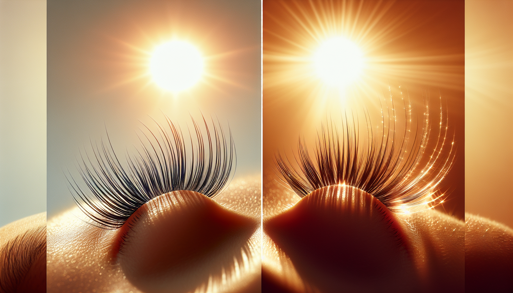 Eyelash lifting and its effect in summer.