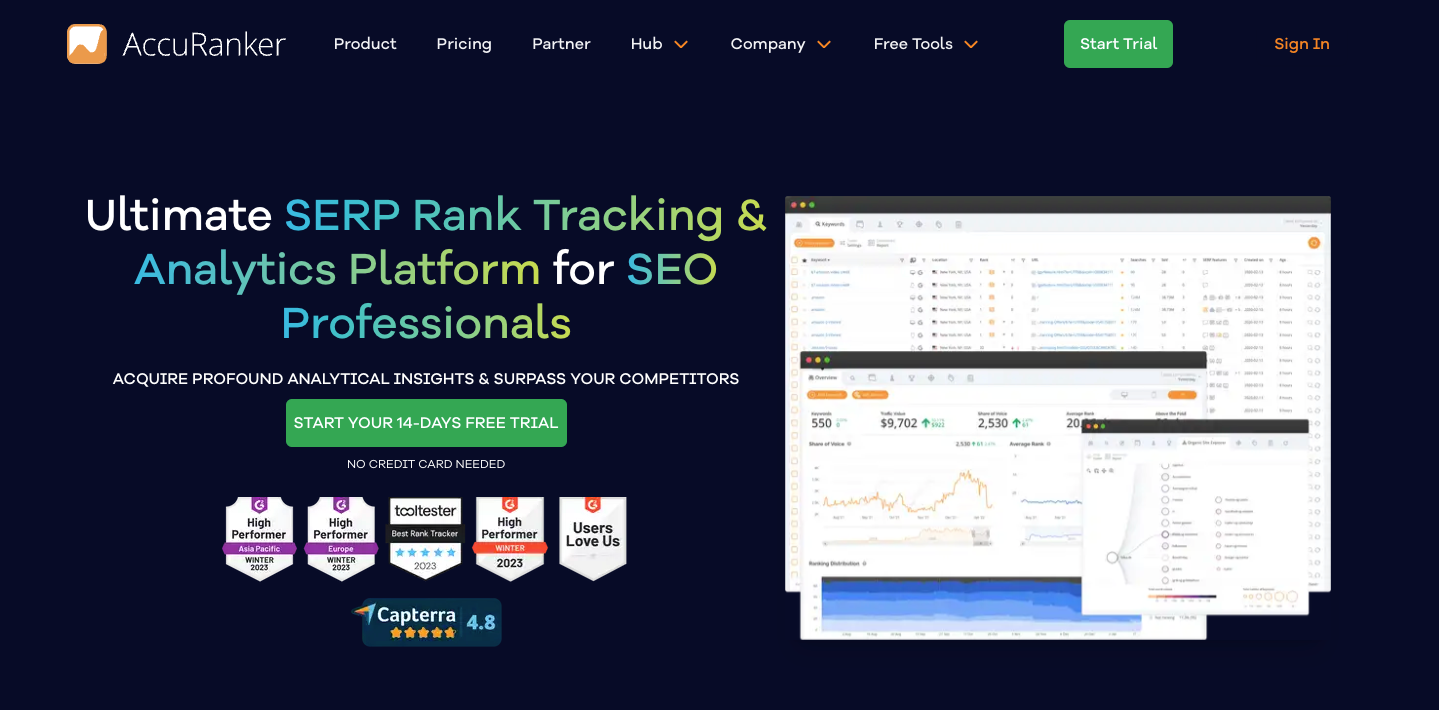 AccuRanker - best SEO software for keyword tracking