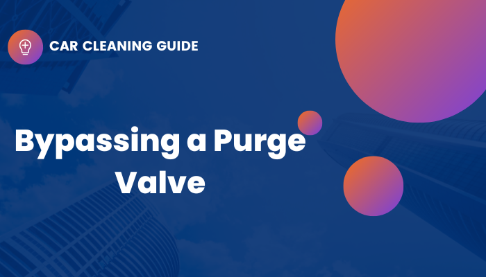 Bypassing a Purge Valve - Instructional Image