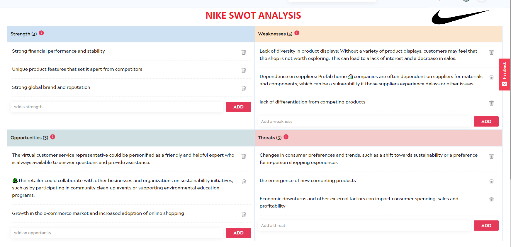 Nike Swot Analysis image made with Epiprodux