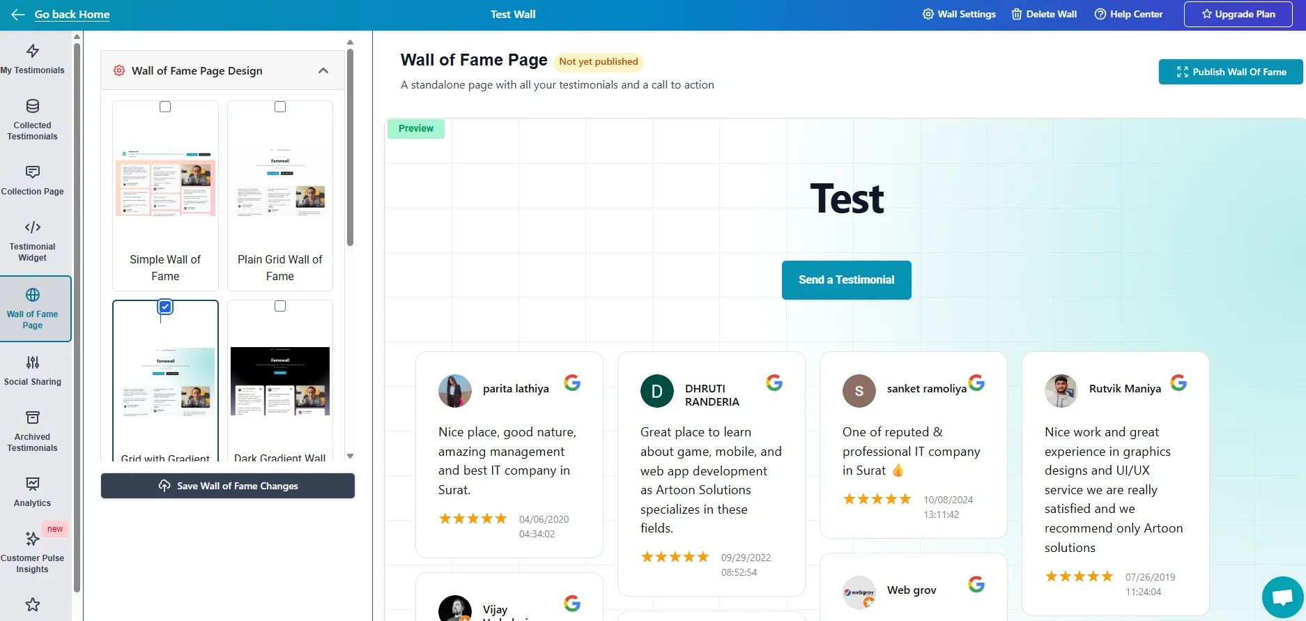 Wall-of-Love Display