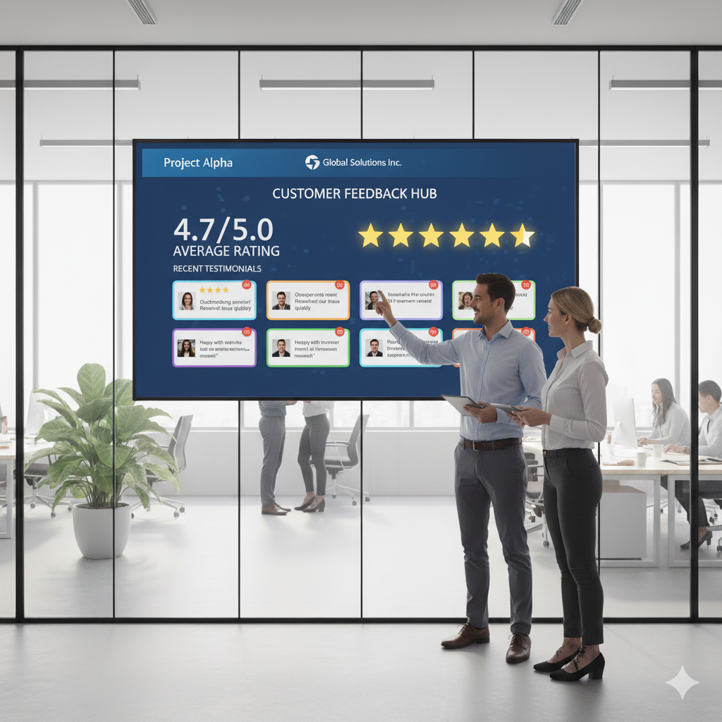 What Are The Best Employee Communication Signage Board Ideas? 6 the customer feedback corner multiple channels