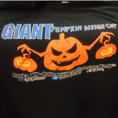 This pumpkin design is an example of the vibrant colors you can get through shirt printing