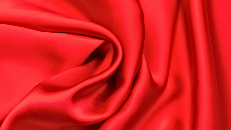 An image of a red rayon fabric