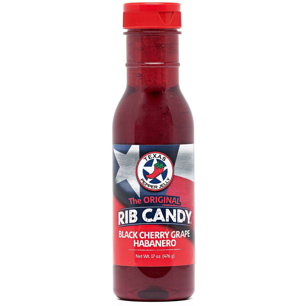 Texas Pepper Jelly Black Cherry Grape Habanero Rib Candy - 17oz Bottle