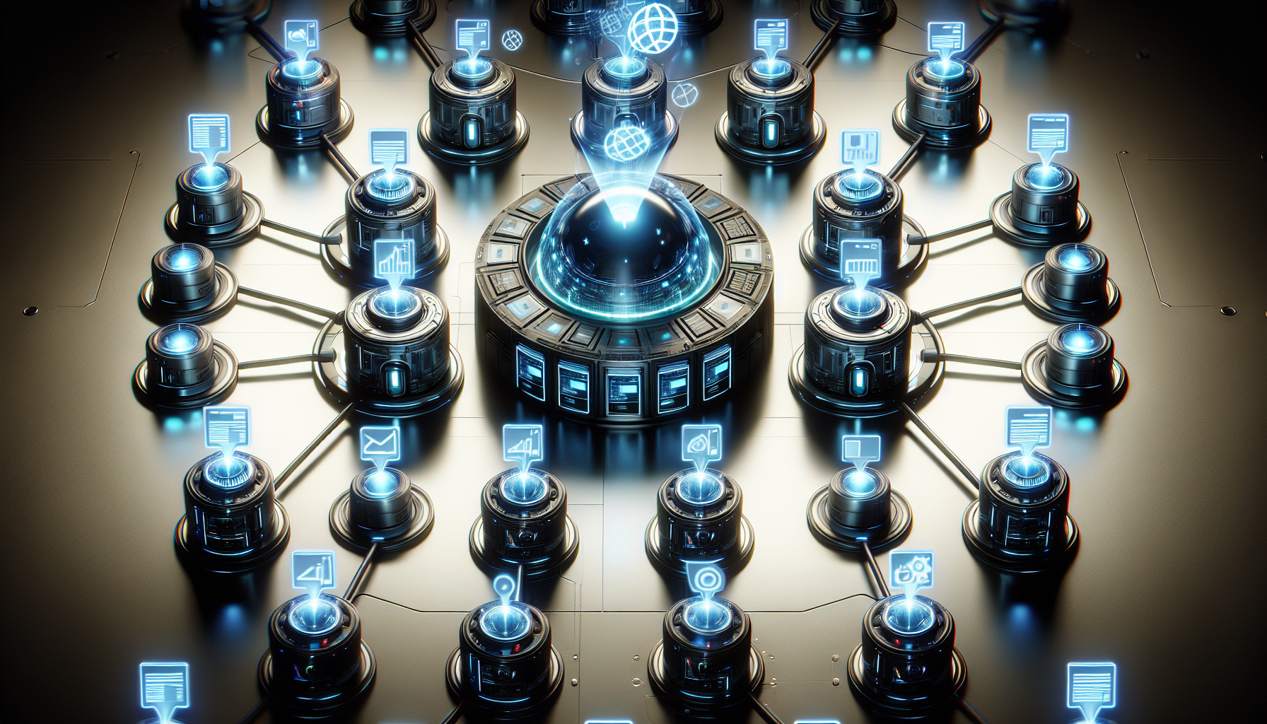 Illustration of AI-powered content creation process
