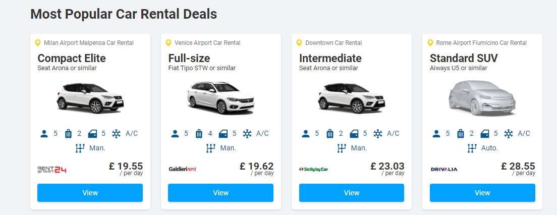 Discover cars pricing