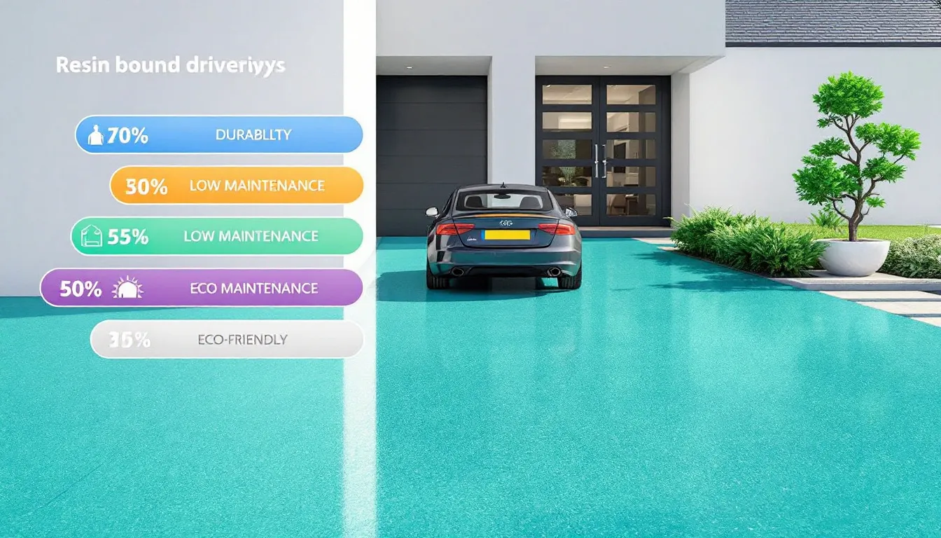 Highlighting the benefits of resin bound driveways with a visual of a beautiful resin driveway.