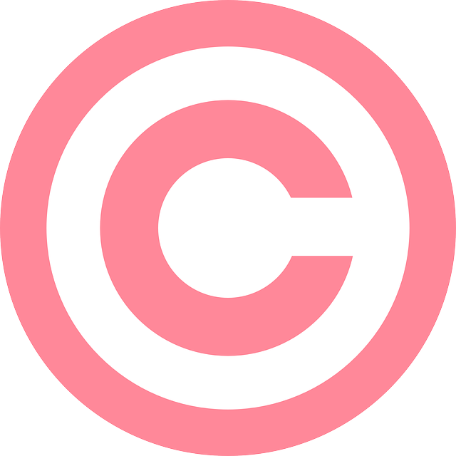 copyright, symbol, pink