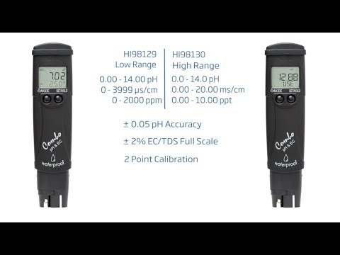 A waterproof Hanna pH EC meter for accurate water quality testing.