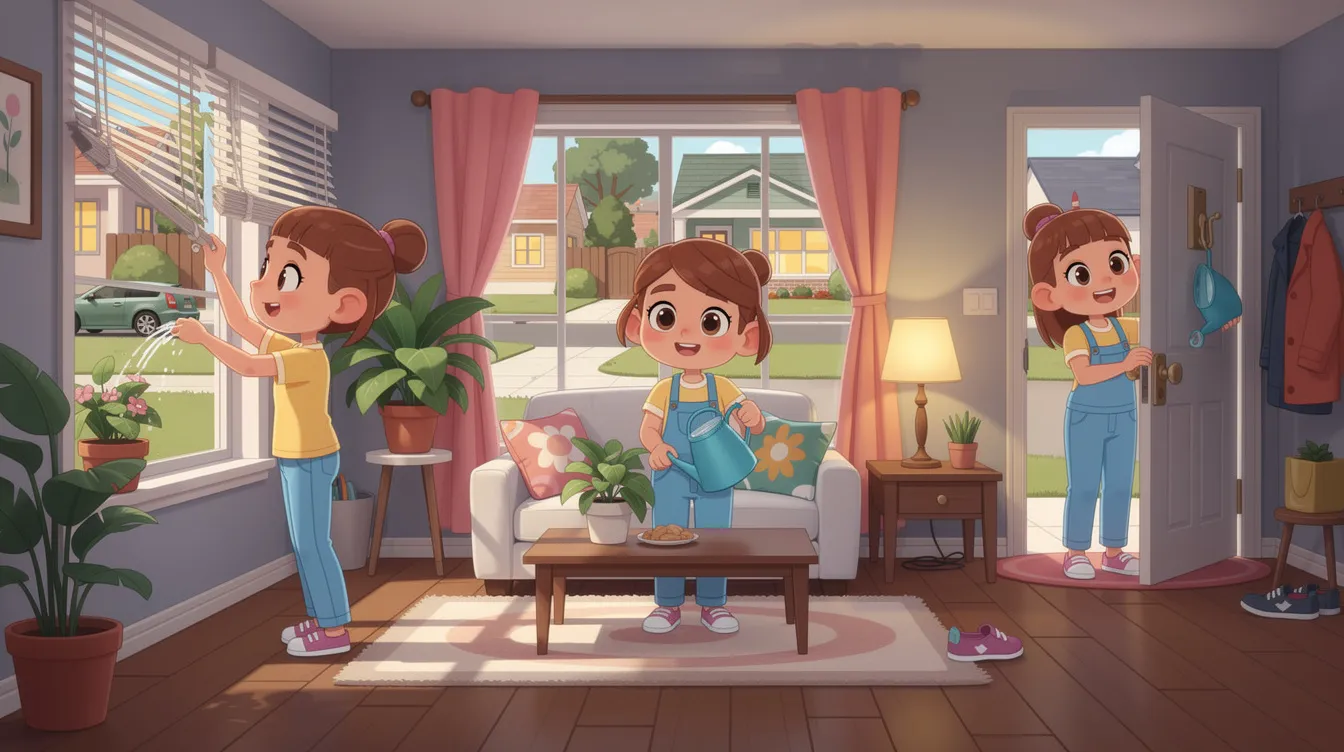 A house sitter maintaining the appearance of a home during vacation.